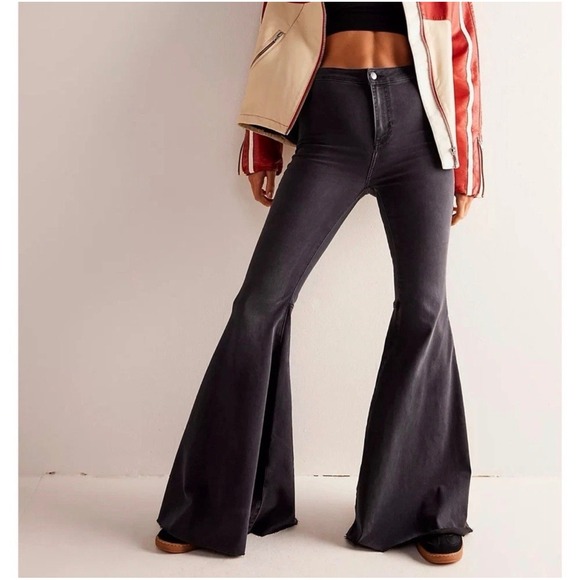 Free People Denim - Free People Just Float On Flare Jeans We The Free Washed Black Women's Size 31